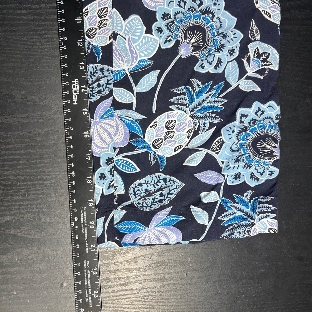 LOFT Petites Jumpsuit Women 00P Blue Floral Sleeveless Rayon Cottagecore Boho - Picture 8 of 12